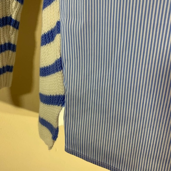 Talbots white and blue striped sweater NWT size Medium - Picture 8 of 10